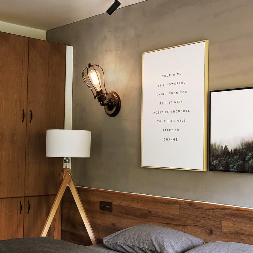 Industrial Wall Sconce Vintage Lighting Adjustable Lamp Rustic Wire Metal Cage Wall Light Shade Edison Style Antique Fixture Porch Mirror (No Bulb) (Bronze Color) (Rust)