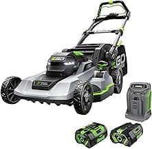 EGO Power+ LM2123SP-2 21-Inch 56-Volt Cordless Self-Propelled Brushless Lawn Mower with Touch Drive, with 4.0Ah, 6.0Ah Batteries, and 550W Rapid Charger