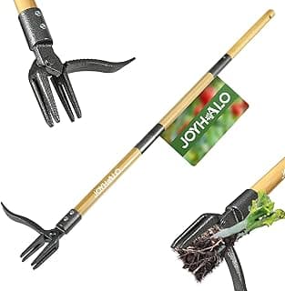 joyhalo 44" Dandelion Weed Puller Tool Stand Up Heavy Duty 4-Claw, Long Handle Weeder Tool for Yard with Steel Head, Weeding Tool Weed Picker, Weed Pulling Tool Without Bending or Kneeling