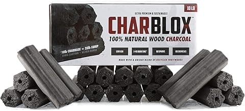 10LB Ultra Premium Grilling Charcoal Logs - 100% Natural, Lasts 5 Hours, Sustainable, for Grilling/BBQ/Smoker/Big Green Egg/Kamado/Ceramic Grill/Weber/Yakitori, Thai/Binchotan Alternative