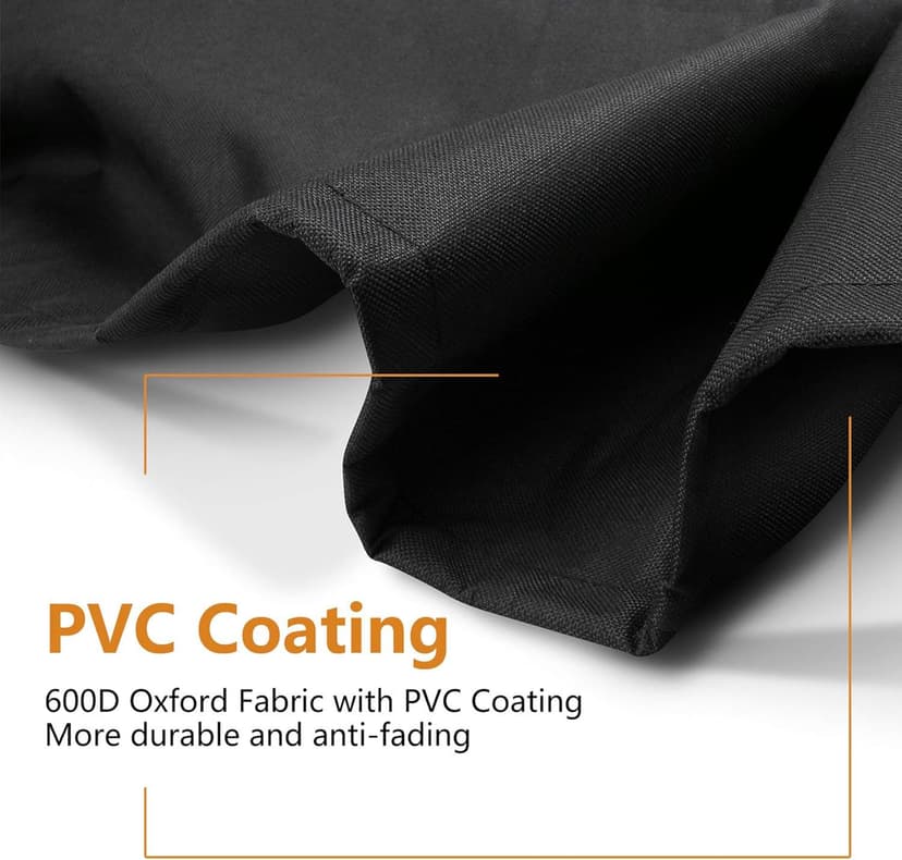 Stanbroil Patio Heater Cover, 600D Oxford Fabric Outdoor Patio Heater Covers with Zipper, Waterproof, Black/Camel, 95'' Height x 34" Dome x 18.5" Base