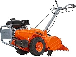YARDMAX 18 in. 209 cc Gas OHV Engine Rear Tine Tiller with Dual Rotating Tilling