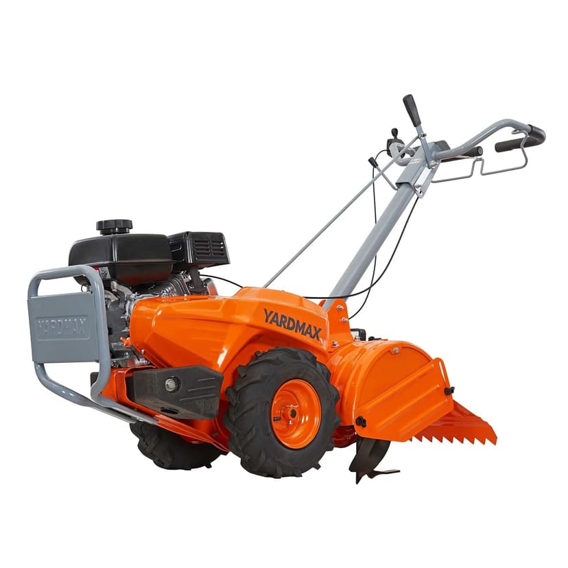 YARDMAX 18 in. 209 cc Gas OHV Engine Rear Tine Tiller with Dual Rotating Tilling