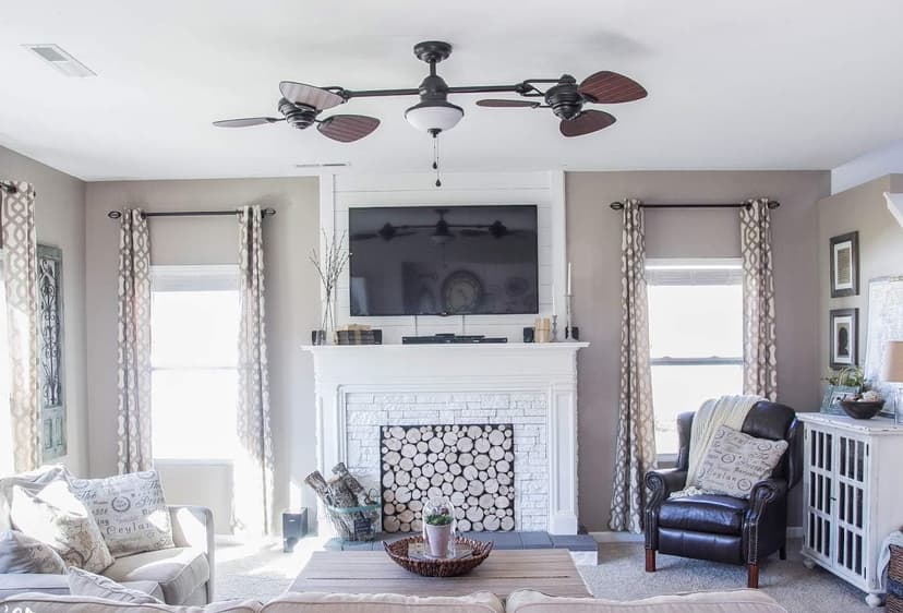 Harbor Breeze Twin Breeze Ii 74-in Oil-rubbed Bronze Outdoor Downrod Ceiling Fan