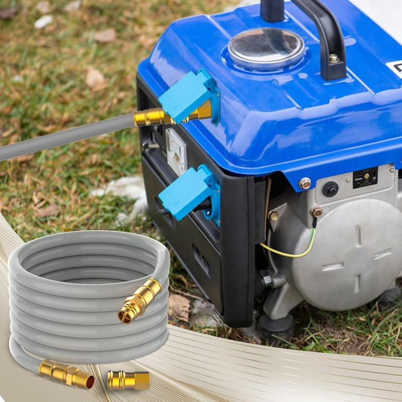 3/4 Natural Gas Hose For Generator 56FT, 3/4" ID Natural Gas Quick Connect Hose, Patio Heater, Grill Griddle, And Outdoor Ng/Lp Propane Appliance