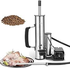 Outdoor Smoke Generator, Smoke Tube for Pellet Smoker, Stainless Steel Pellet Smoker Tube, Hot/Cold Smoker with Air Pump, Smoker Accessories, Portable Electric Smokers Grill Add Wood to produce smoke
