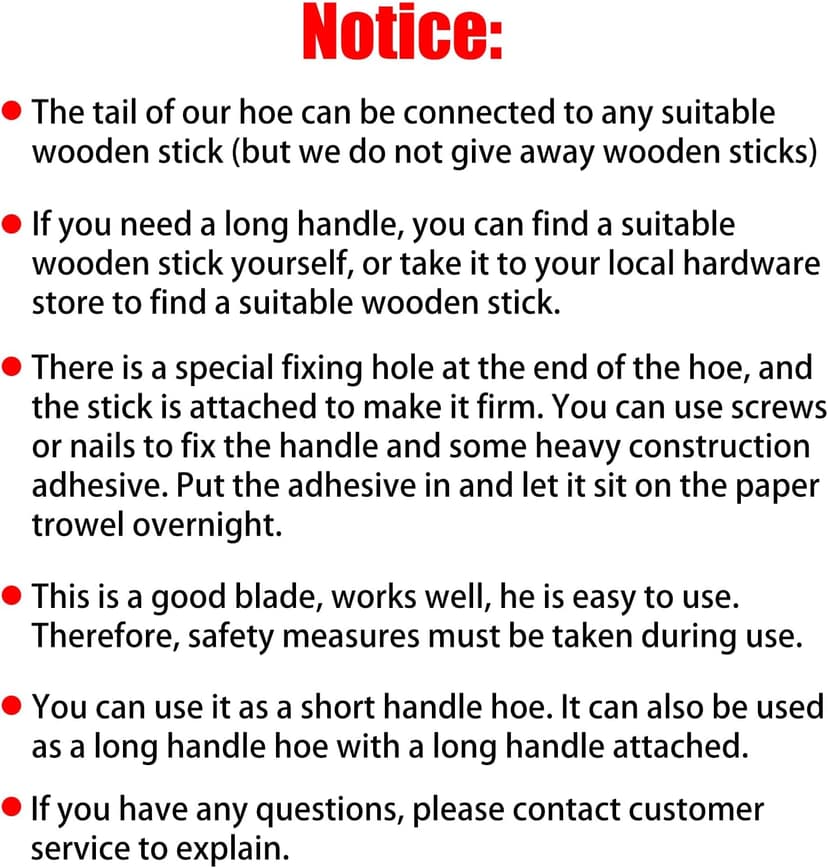 All-Steel Hardened Hollow Hoe,Garden Hoes for Weeding,Hollow Hoe for Gardening,Hoe Garden Tool,Garden Hoe for Backyard Weeding, Loosening, Farm Planting