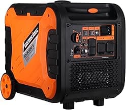 8000 Watts Portable Inveter Generator Quiet Operation Electric Starter Gas Powered Wheel Kit Included Gas Powered Perfect for Camping, Recreation, Emergercy Back UP etc
