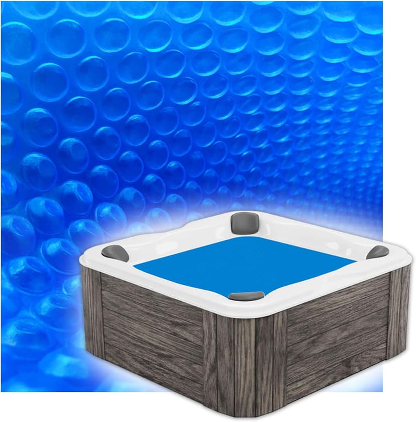 Hot Tub Bubble Cover, 7x7 Foot Hot Tub Thermal Blanket Square Solar Cover Insulation Blanket for Outdoor Hot Tub
