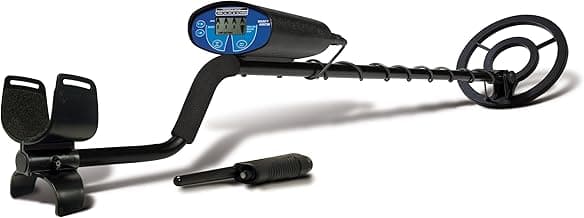 Bounty Hunter Quick Silver Metal Detector for Adults and Kids with Free Pinpointer – Lightweight Design, Target ID, and Discrimination for Coins, Relics, and Jewelry Detection