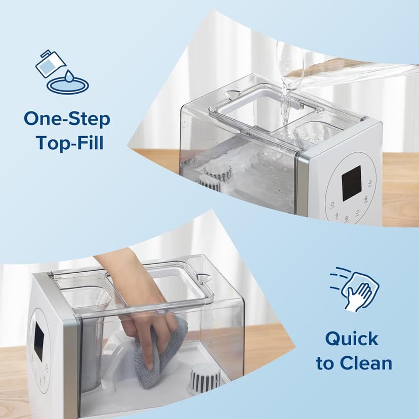 LEVOIT LV600S Smart Warm and Cool Mist Humidifiers for Home Bedroom Large Room, (6L) 753ft² Coverage, Quickly & Evenly Humidify Whole House, Easy Top Fill, App & Voice Control - Quiet Sleep Mode