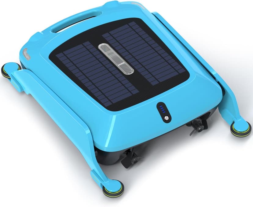 Solar Pool Skimmer Robot: Automatic Cordless Robot Solar Powered Pool Skimmer Cleaner for Pool Surface with Dual Charging Options Path Optimization Two Speed Modes Saltwater Compatibility