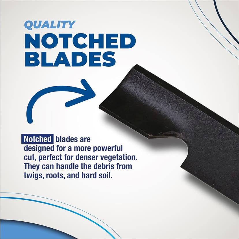 Stens New Notched Air-Lift Blade 355-229 Compatible with Exmark Metro, Turf Tracer and Vantage, Serial No. 510,000 and Higher, Requires 3 for 48' Deck 103-6381, 103-6381-S, 103-6391, 103-6391-S