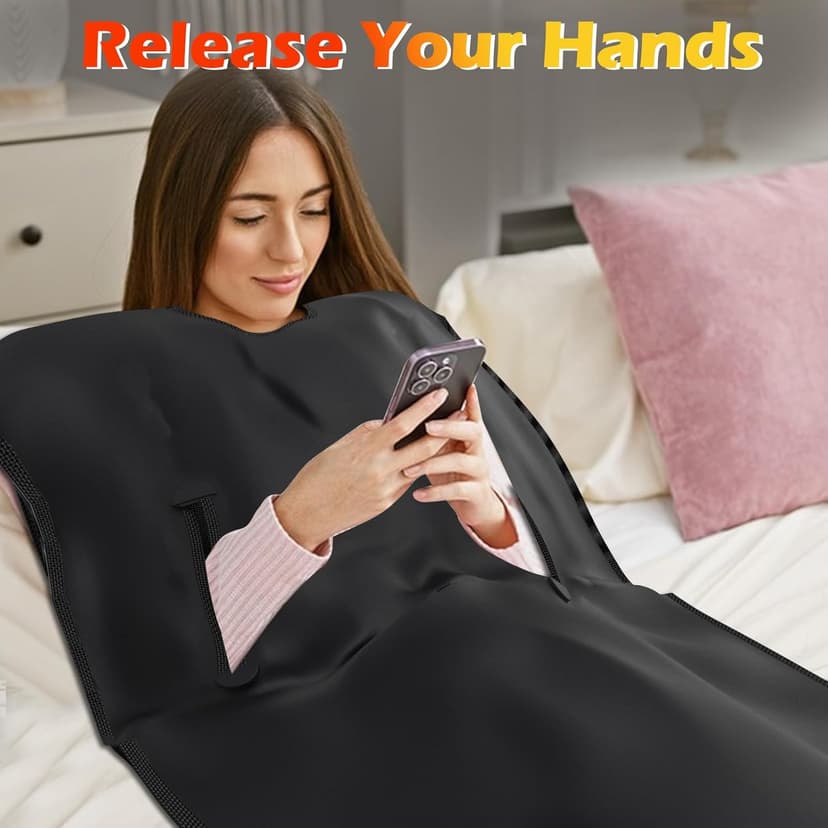 Buyplus Infrared Sauna Blanket, Portable Infrared Blanket for Relaxation, Sauna for Home Use with 95-167°F Temp Range & 30-60 Minutes Timer, 6'Lx2.6'W