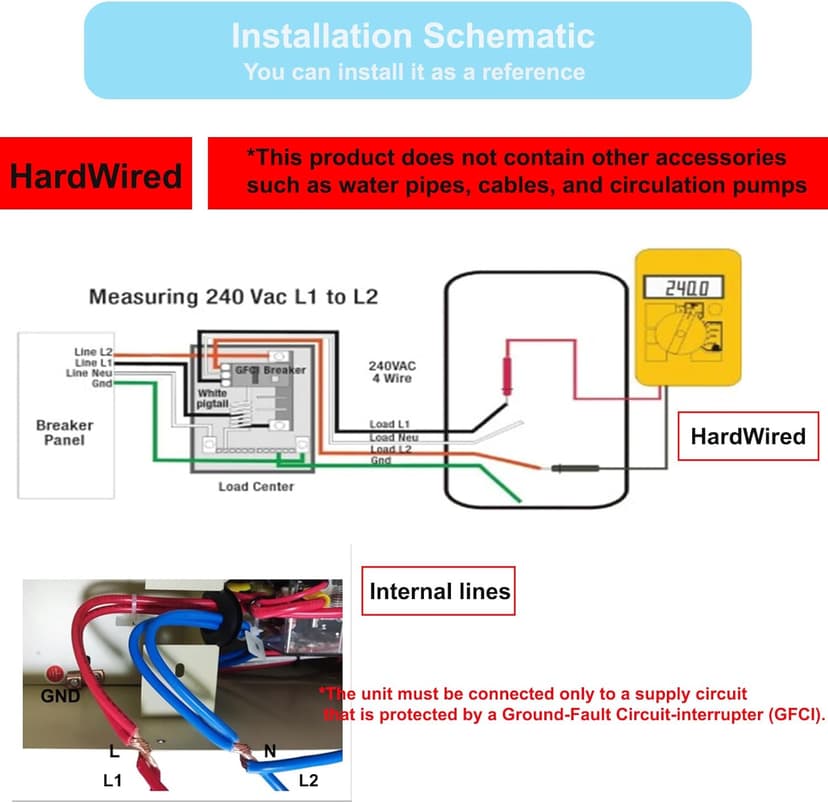 Pool Heater-11KW 220V Upgrade Thermostat Electric Swimming Pool Heater,Digital Touch Display Energy Efficient Pool Water Heater for Spas, Bathtubs and Above Ground in-Ground Pools. (Upgrade 220 11KW)