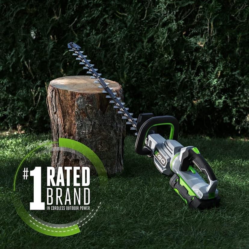 EGO Power+ HT2601 26 Inch Hedge Trimmer with Dual-Action Blades, 2.5Ah Battery and Standard Charger Included, Black
