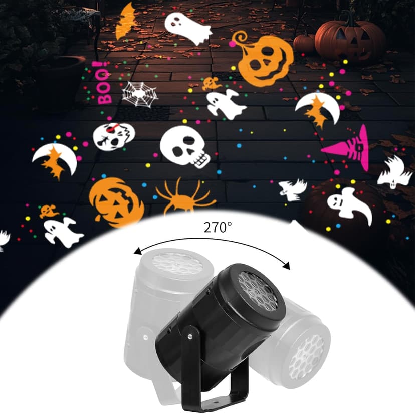 Halloween Projector Lights Outdoor/Indoor, Led Lights Projector Waterproof for Gift Halloween Decorations, Holidday Projector Home Party Light Show for Halloween (Halloween Light)
