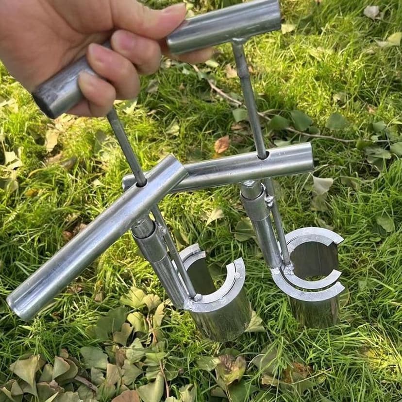 Garden Bulb Planter,Plant Seedling Transplanter,Stainless Steel Fruit Tree Transplant Drilling Tool,Bulb Planter Tool,Small Seed Planter Tool for Digging Holes to Transplanting