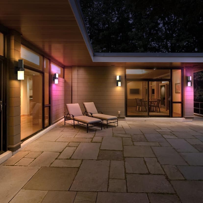 XMCOSY+ Outdoor Wall Lights, 1400LM Smart RGBCW Porch Lights Outdoor Exterior House LED Wall Lighting, WiFi APP Control, Compatible with Alexa, Adjustable Dual-Head IP65 Waterproof Wall Sconces (2PK)