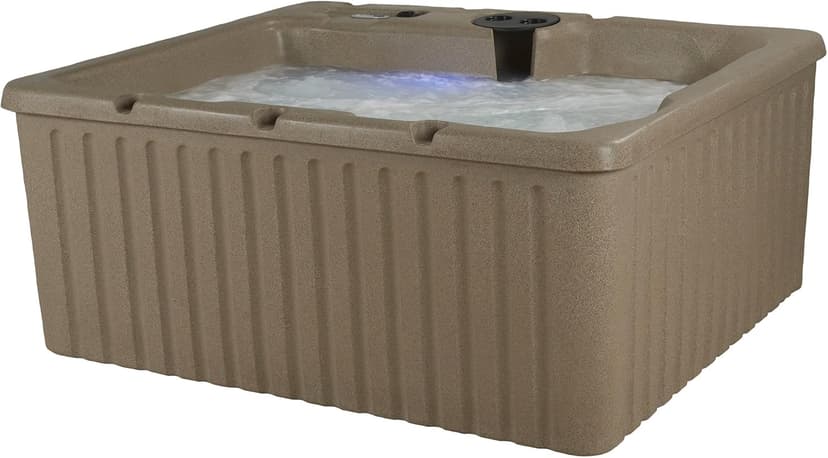 Aqualife Current Hot Tub, 4-Adult Capasity, Plug and Play Spa with Stainless Steel Heater and Free Clip on Cover for Protection