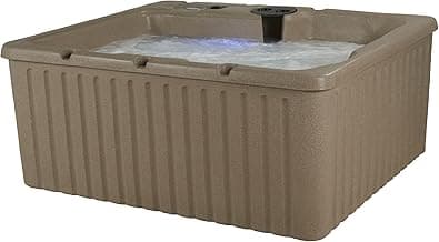 Aqualife Current Hot Tub, 4-Adult Capasity, Plug and Play Spa with Stainless Steel Heater and Free Clip on Cover for Protection