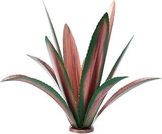 Metal Agave Plant Home Decor, Enlarge Thickened Metal Agave Garden Art for Outdoor Decor, Patio Lawn, Garden Sculpture Statue Green