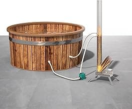 Outdoor Wood Burning Heater for Hot Tub, Portable Wood Fired Hot Tub Heaters,Titanium Coil Heat Exchanger Heating for Spas, Small Swiming Pools Wood Burning Stove