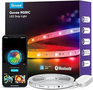 Govee RGBIC LED Strip Lights, Smart LED Lights for Bedroom, Bluetooth LED Lights APP Control, DIY Multiple Colors on One Line, Color Changing LED Strip Lighting Music Sync, Home Decor, 16.4ft