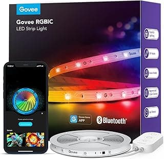 Govee RGBIC LED Strip Lights, Smart LED Lights for Bedroom, Bluetooth LED Lights APP Control, DIY Multiple Colors on One Line, Color Changing LED Strip Lighting Music Sync, Home Decor, 16.4ft
