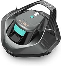 AIPER Cordless Robotic Pool Cleaner, Pool Vacuum with Self-Parking Technology, Portable, Ideal for Above-Ground Flat Pool up to 40 Feet, Grey