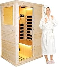 Far Infrared Wooden Sauna Room Home Sauna Spa Dry Saunas Single Person Spa Finland Spruce Wood fit for 7ft Person