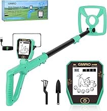 OMMO Metal Detector, Rechargeable Built-in Battery Kids Metal Detector with Funny LCD Display, Adjustable Metal Detectors for Kids with IP67 Waterproof 6.5” Search Coil for Exploring Outdoor