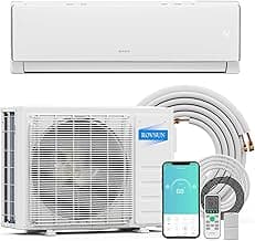 ROVSUN 11500 BTU Wifi Enabled Mini Split Air Conditioner & Heater, 17 SEER2 115V Inverter Ductless Wall AC Unit with Pre-Charged Condenser, Heat Pump & Installation Kit