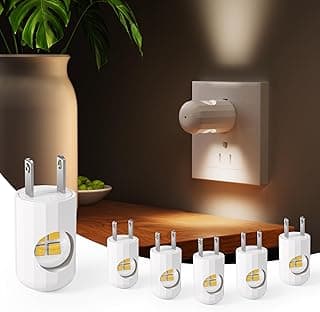 6-Pack LED Night Light Plug-in Wall Outlet Light, Soft White,Dusk to Dawn Nightlight,Ambient Lighting,Nightlight for Bedroom, Bathroom, Nursery, Hallway, Kitchen