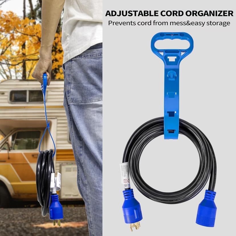 4 Prong 30 Amp 25 Foot Generator Extension Cord,NEMA L14-30P/L14-30R,125/250V Up to 7500W 10 Gauge SJTW Generator Cord Heavy Duty for Portable Generators,ETL Listed
