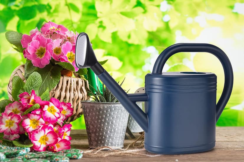 Watering Can 1 Gallon for Indoor Plants, Garden, Outdoor Plant House Flower, Gallon Large Long Spout with Sprinkler Head (Blue)