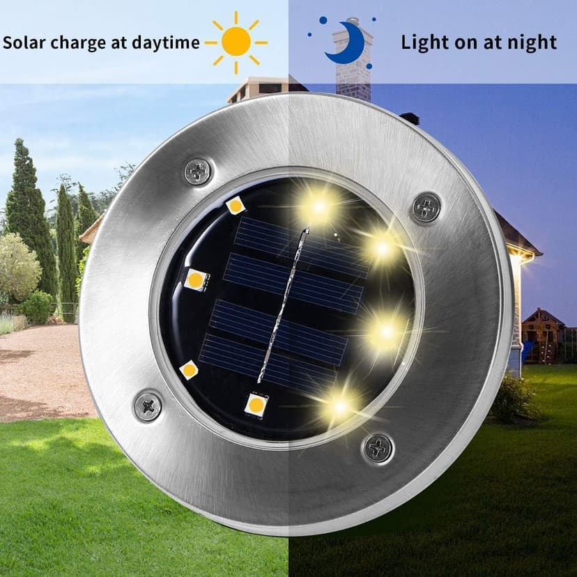 INCX Solar Lights Outdoor Waterproof,12 Pack Solar Lights for Outside, Solar Garden Lights Landscape Lighting for Patio Pathway Lawn Yard Deck Driveway Walkway, Warm White