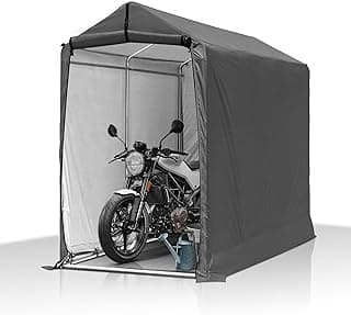 6 x 3ft Outdoor Cycle Storage Shelter - Bike Shed with Roll-up Door & Ventilate Window, Polyethylene Canopy Bicycle Garage for Garden, Domestic, Outdoor, Rain Shelter
