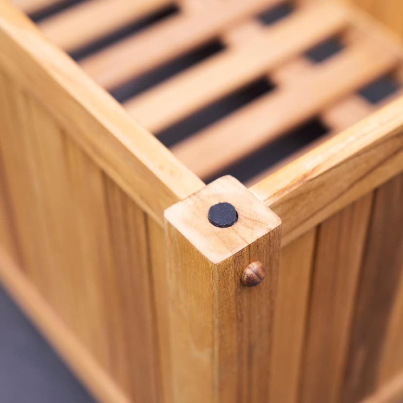 Cambridge Casual Arie 60 inch Wood Outdoor Deck Storage Box, Natural Teak