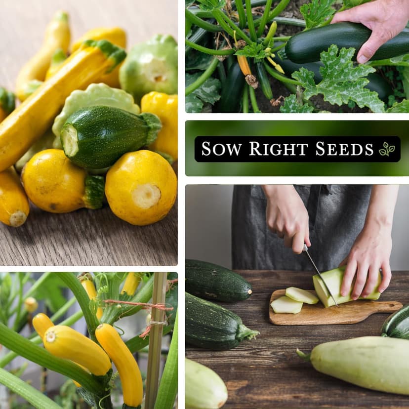 Sow Right Seeds - Zucchini Mix Seed for Planting - Non-GMO Heirloom Packet with Instructions to Plant and Grow an Outdoor Home Vegetable Garden - Vigorous and Productive Variety Pack (1)
