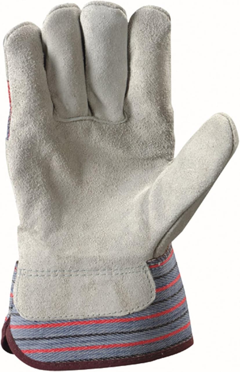 Wells Lamont 2 Pair Pack Men's Leather Work Gloves with Heavy Duty Reinforced Palms, Large (4006N-WNW) , Grey