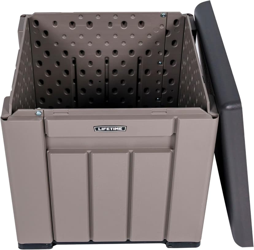 Lifetime Outdoor Storage Cube Deck Box for Patio Furniture Cushions, Toys, Garden Tools, Pool Accessories, 25 Gallon