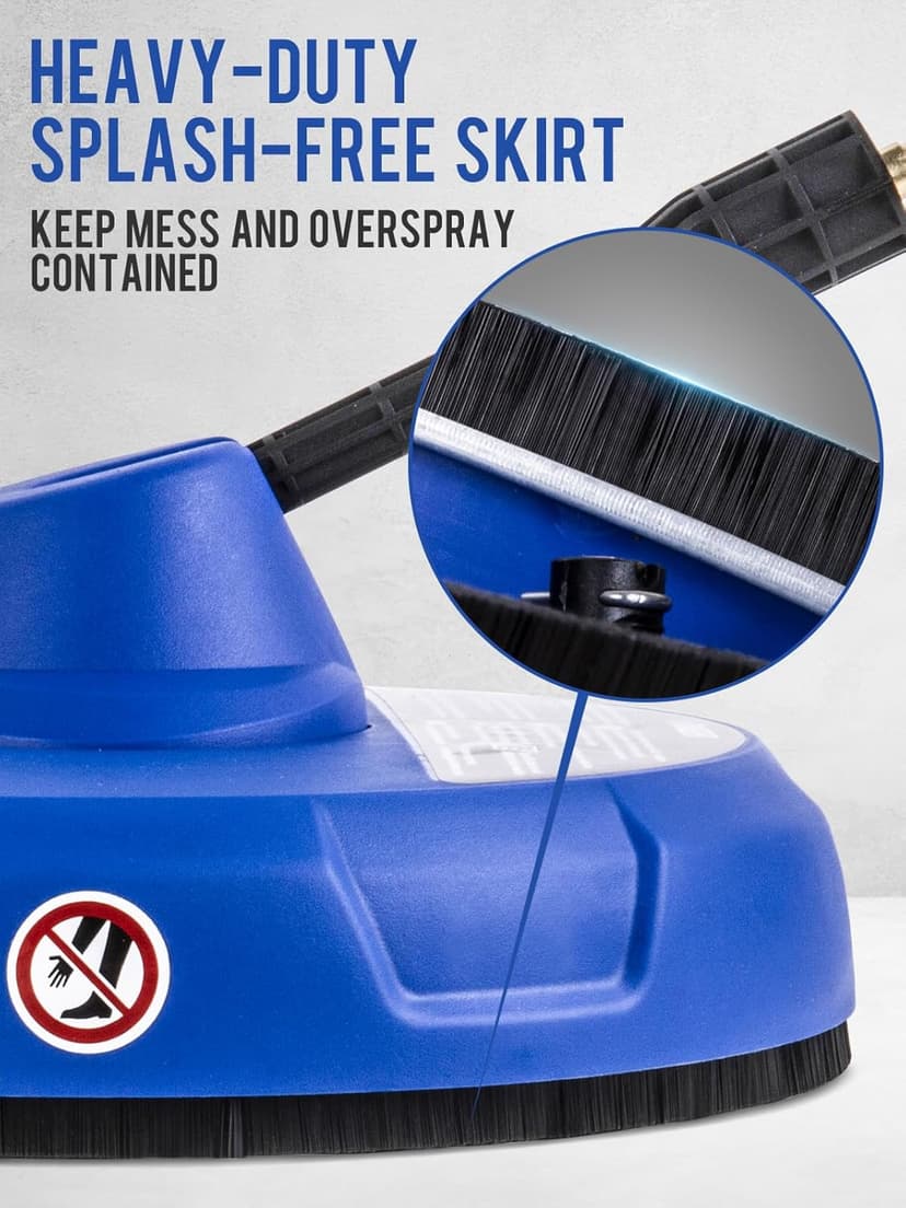 14” Electric Pressure Washer Surface Cleaner Attachment, 2500 PSI Universal Power Washer Accessories for Driveway Sidewalk Deck Patio Concrete Cleaning, 1/4" Quick-Connect, Dual Rotary Nozzles