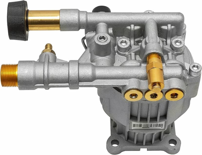OEM Technologies 90028 Horizontal Axial Cam Replacement Pressure Washer Pump Kit, 3300 PSI, 2.4 GPM, 3/4" Shaft, Includes Hardware and Siphon Tube, for Residential and Industrial Gas Powered Machines, Silver
