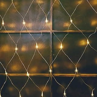 woohaha LED Net Mesh Fairy String Decorative Lights 192 LEDs 9.8ft x 6.6ft with 30V Safe Voltage for Christmas Outdoor Wedding Garden Decorations (192LED, Warm White)…