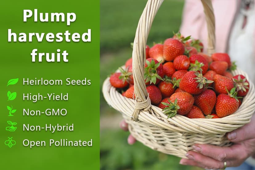 Mix Fruit Seeds 1100+ Berry Seeds for Planting Strawberry Raspberry Mulberry Blueberry Elderberry Cherry - 6 Varieties Individually Packaged Non-GMO for Home Garden