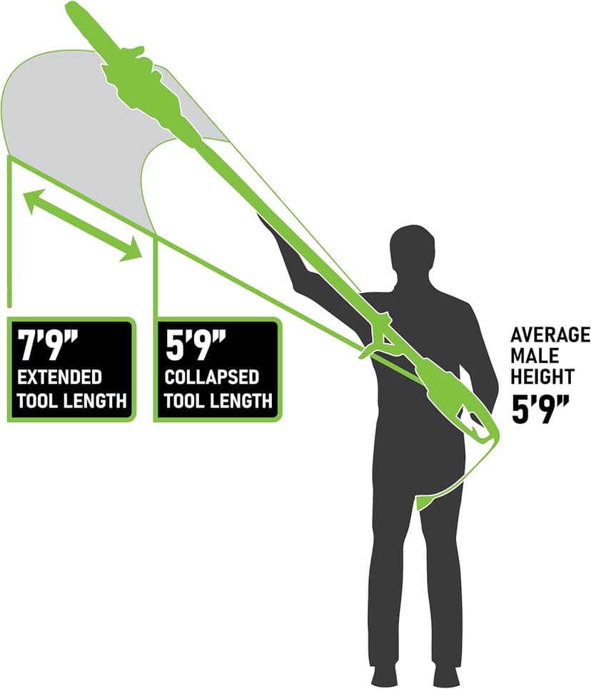 Earthwise CVPS43010 7-Amp 10-Inch Convertible 2-in-1 Corded Electric Pole Saw/Chainsaw