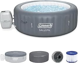 Bestway Coleman Palm Springs 4 to 6 Person EnergySense Smart AirJet Plus Inflatable Hot Tub Outdoor Spa with 140 AirJets and Insulated Cover