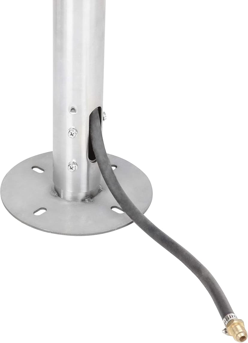 Fire Sense 61445 Natural Gas Patio Heater 45,000 BTU With Electric Ignition System For Residential - Stainless Steel