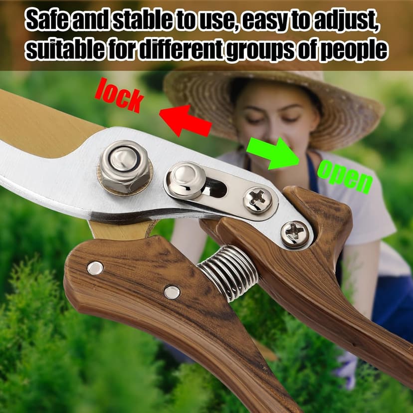 Lothee Japanese Gardening Scissors Made in Japan, Carbon Steel Flower Pruning Shears Heavy-duty Gardening Scissors, for Pruning Plants
